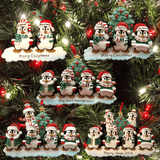 personalised penguin christmas tree decoration showing the collage
