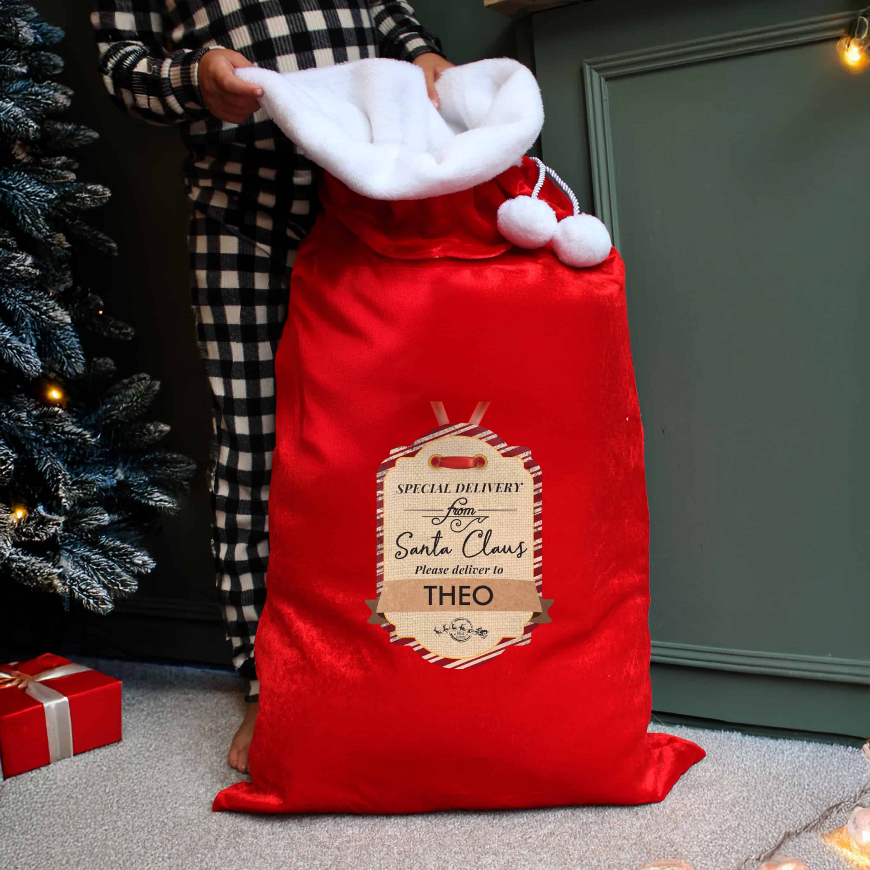 personalised luxury christmas sack