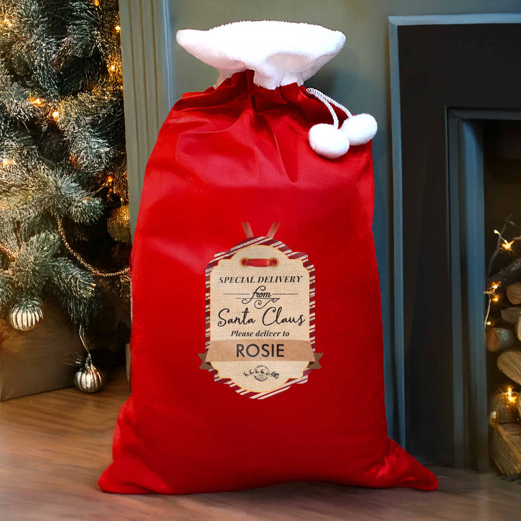 personalised luxury christmas sack