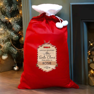 personalised luxury christmas sack