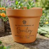 personalised pet memorial plant pot