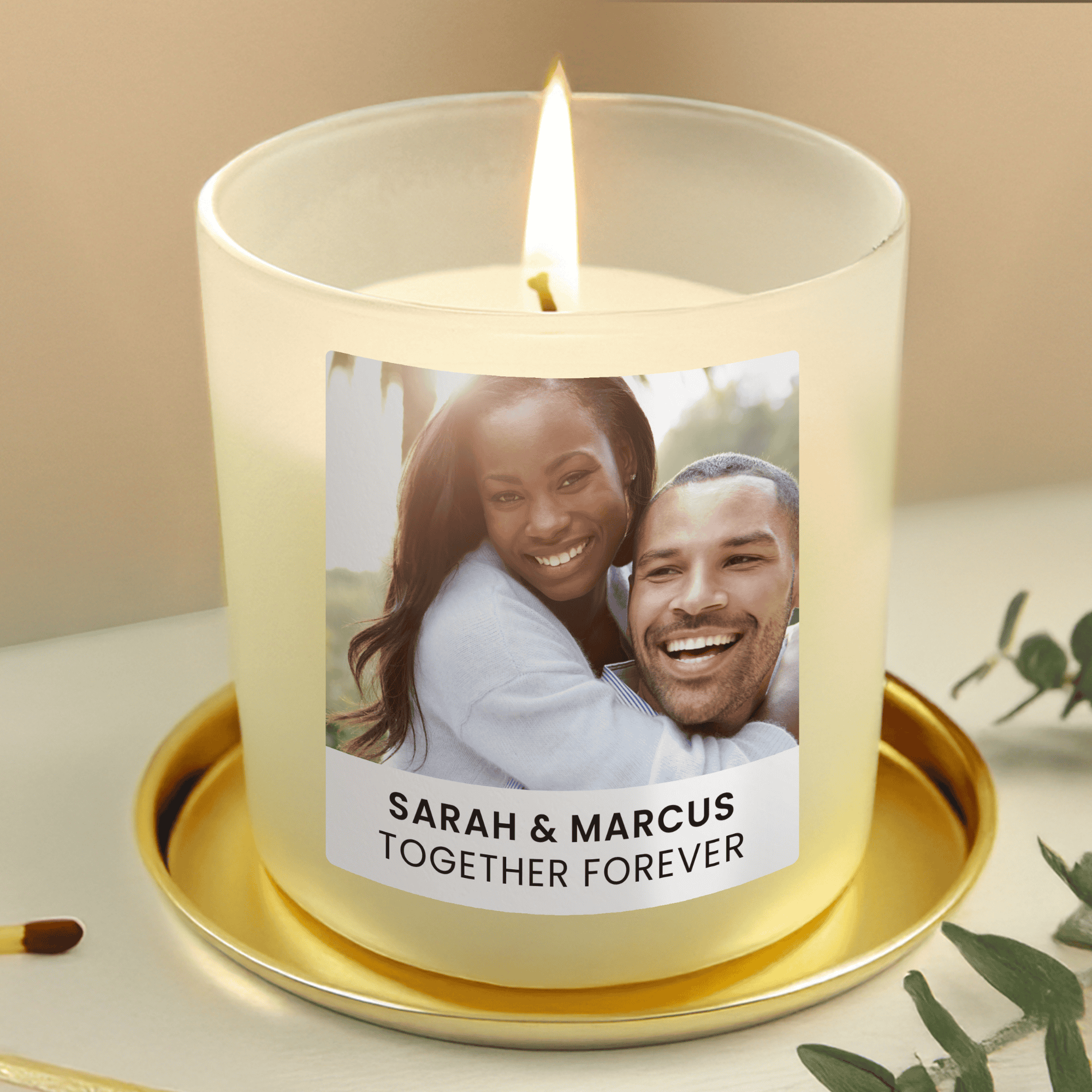 personalised photo upload jar candle