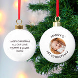 Personalised Photo Christmas Bauble | Custom Photo Tree Decoration