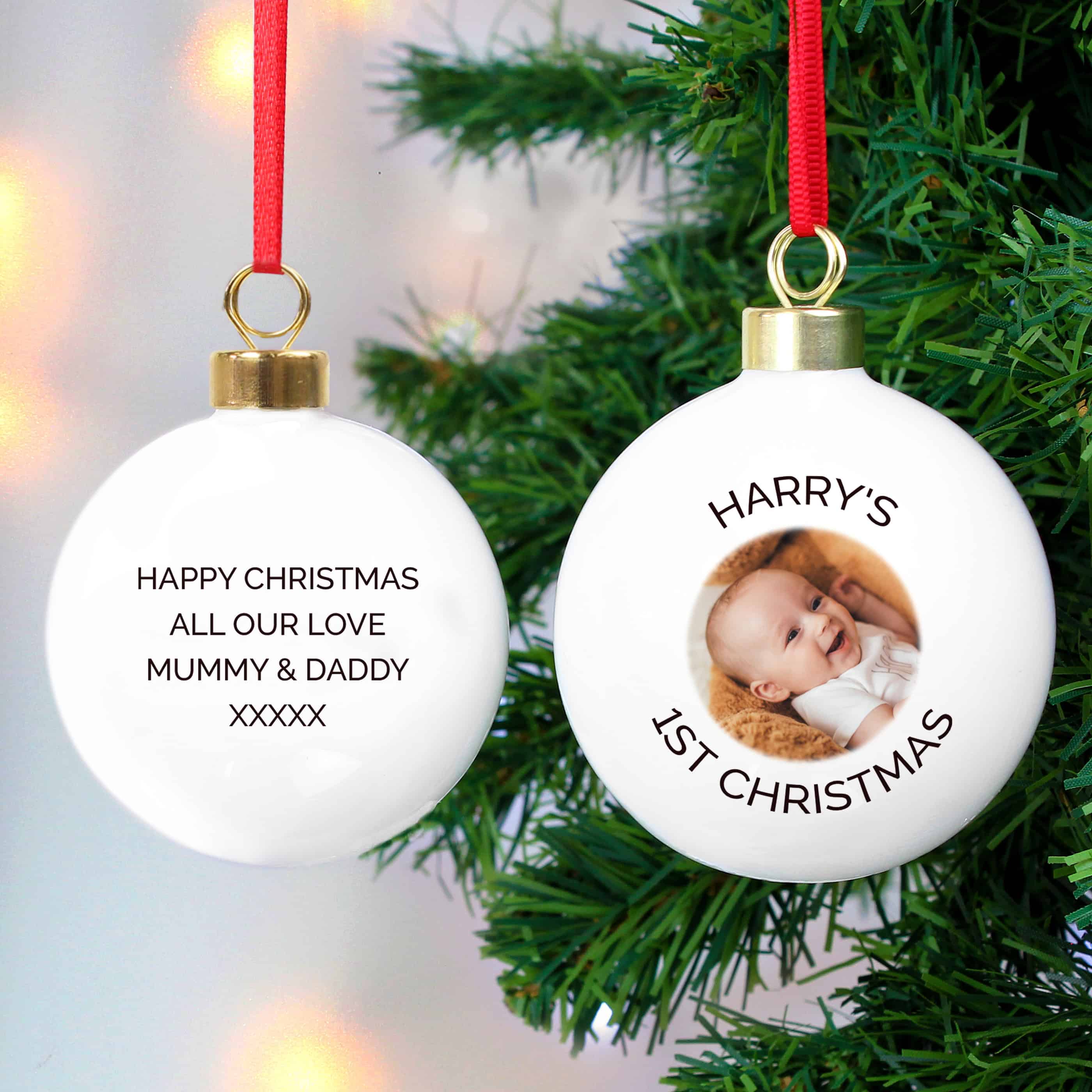 Personalised Photo Christmas Bauble | Custom Photo Tree Decoration