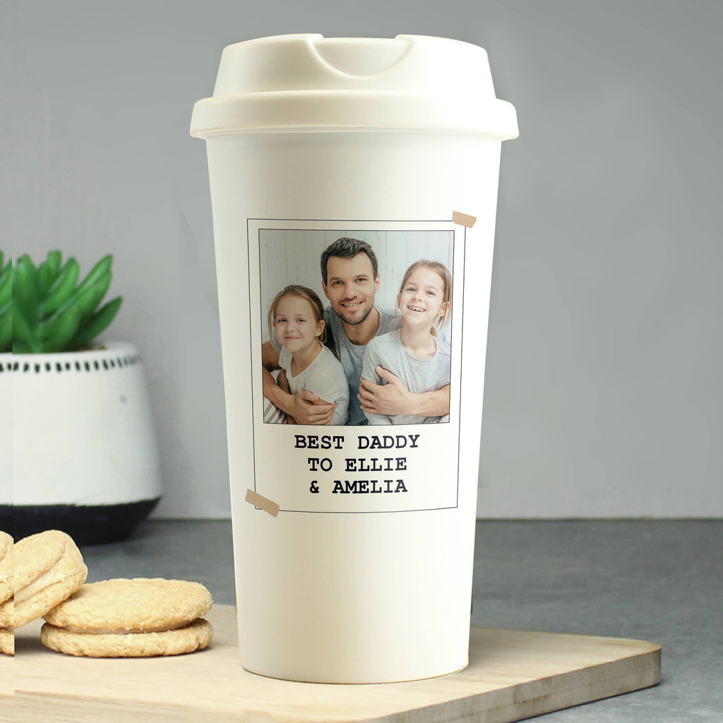 personalised photo upload travel mug