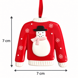 personalised jumper christmas tree decoration with any name on the jumper
