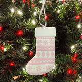 Personalised Christmas Stocking Decoration – Custom Name Scandi Tree Ornament