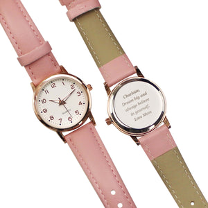 personalised pink watch
