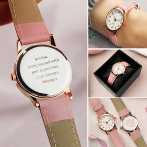 personalised pink watch