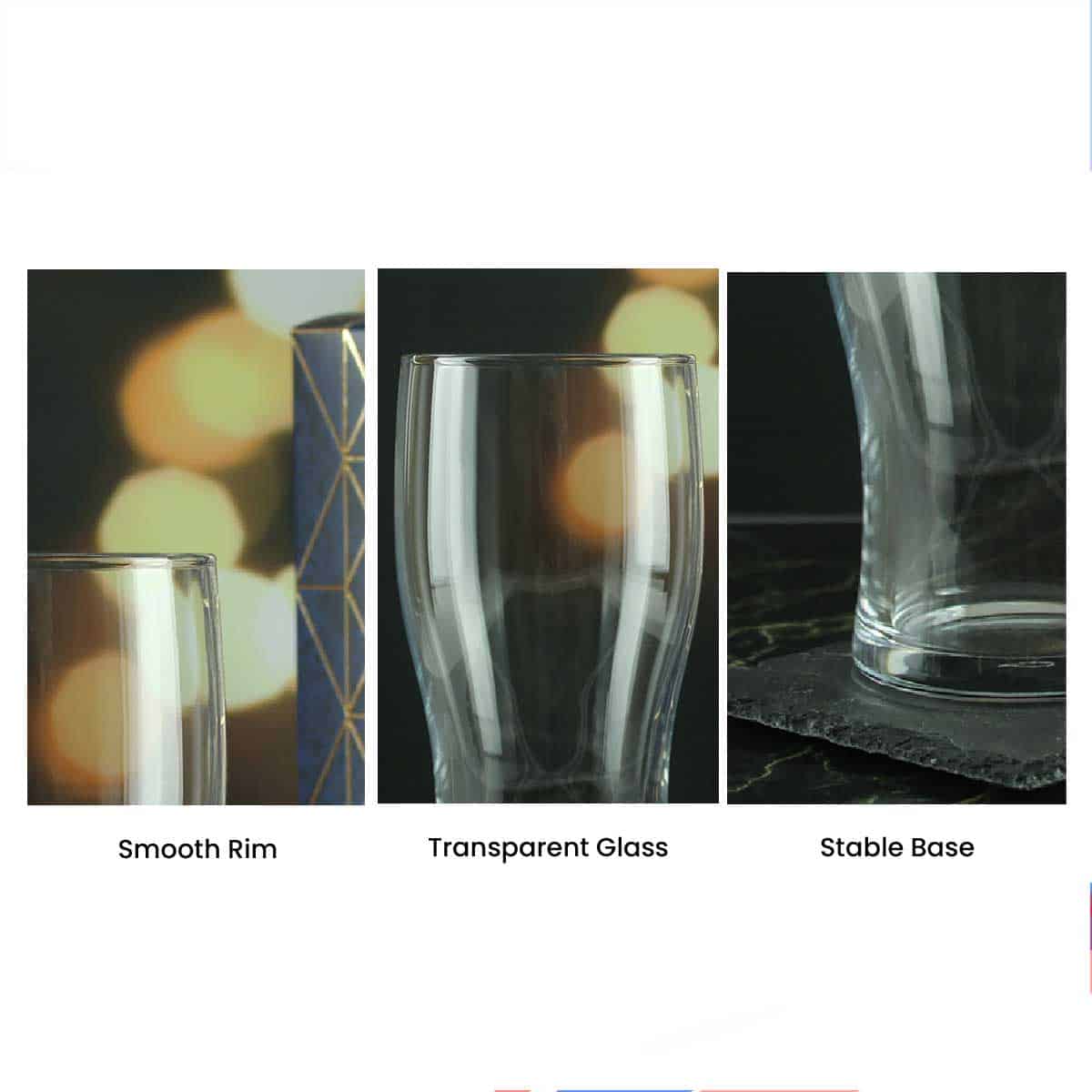 engraved tulip pint glass