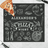 personalised glass pizza chopping board