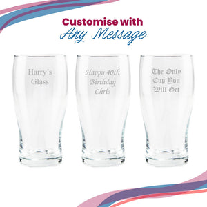 personalised Manchester City pint glass