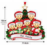 present opening chirstmas tree decoration for 6 people