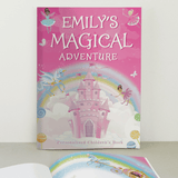 personalised princess and unicorn book showing the child's name personalised on the front cover