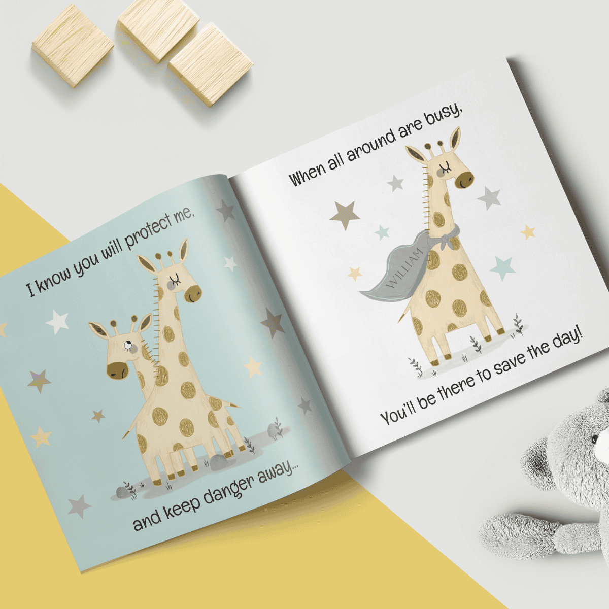inside page of the big brother book personalised with the child's name