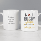 personalised no1 rugby player mug