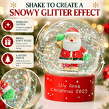 personalised santa snow globe with any message over 2 lines