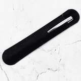 personalised scripted pen and black pouch set