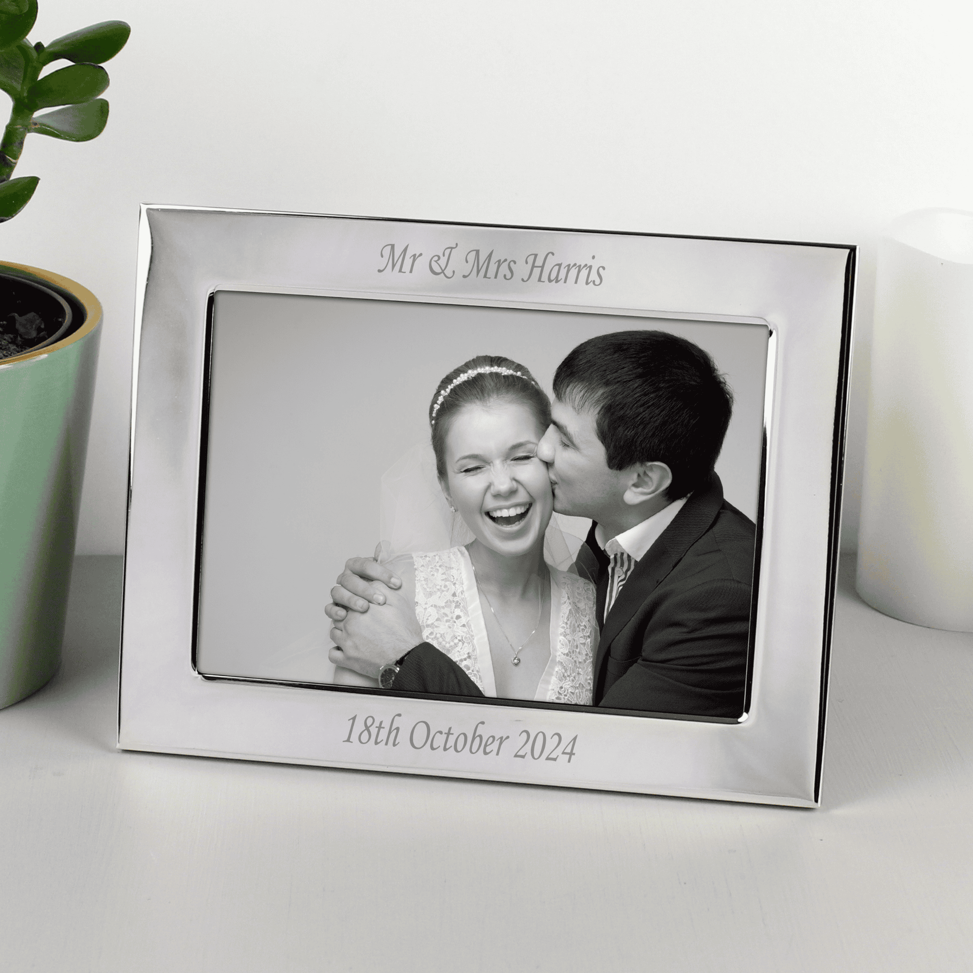 personalised silver plated 6x4 frame