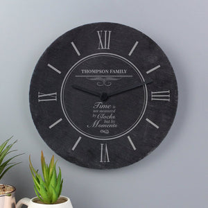 personalised slate clock