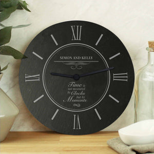 personalised slate clock