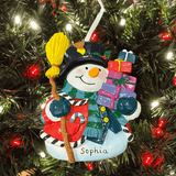 Personalised Snowman with Broom