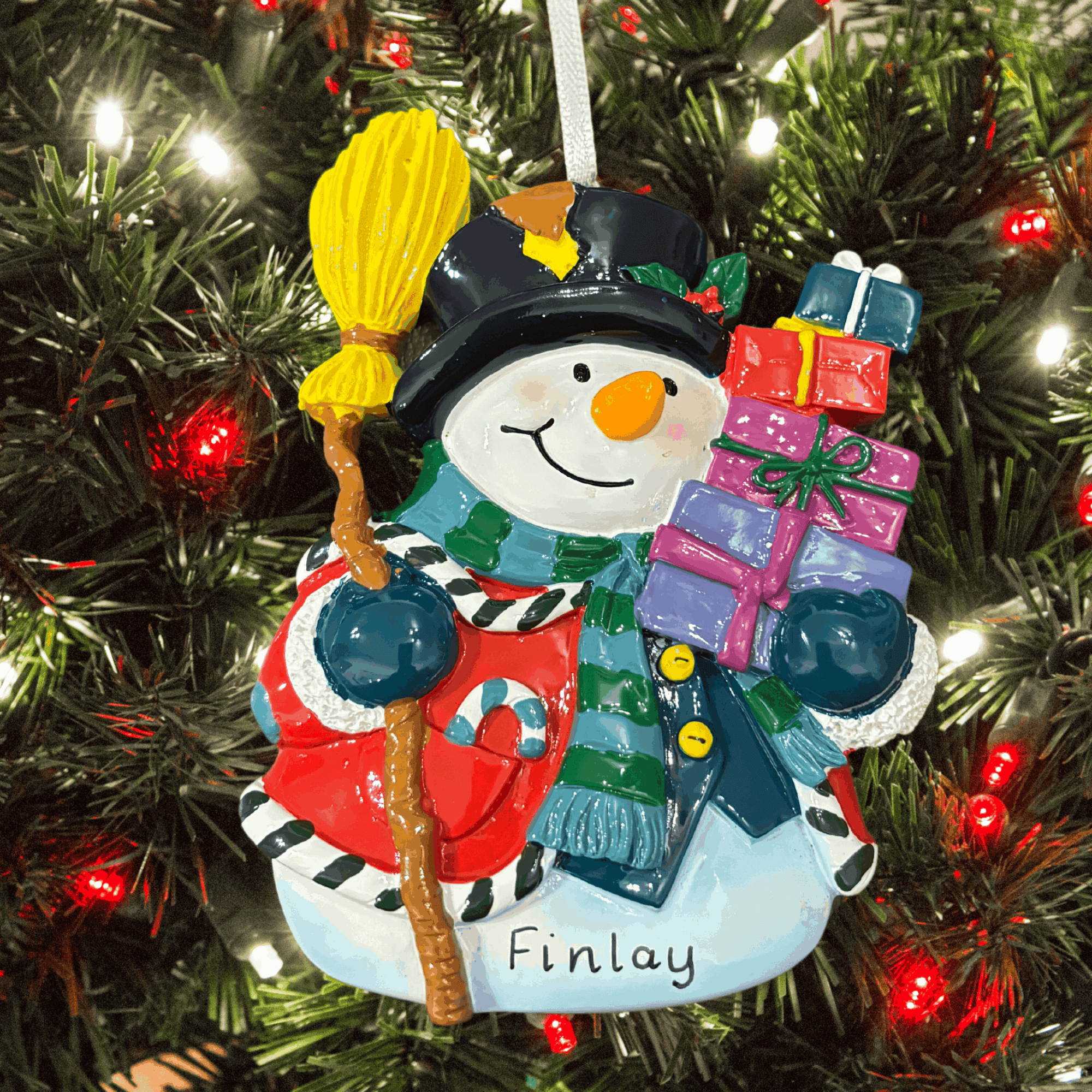 Personalised Snowman with Broom