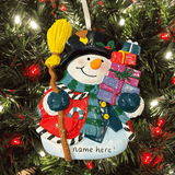 Personalised Snowman with Broom