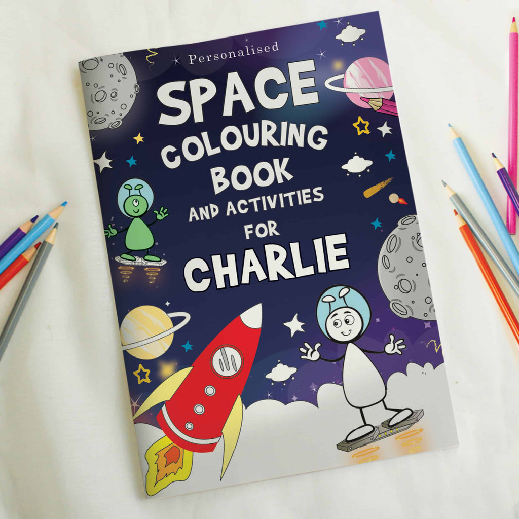 personalised space colouring book