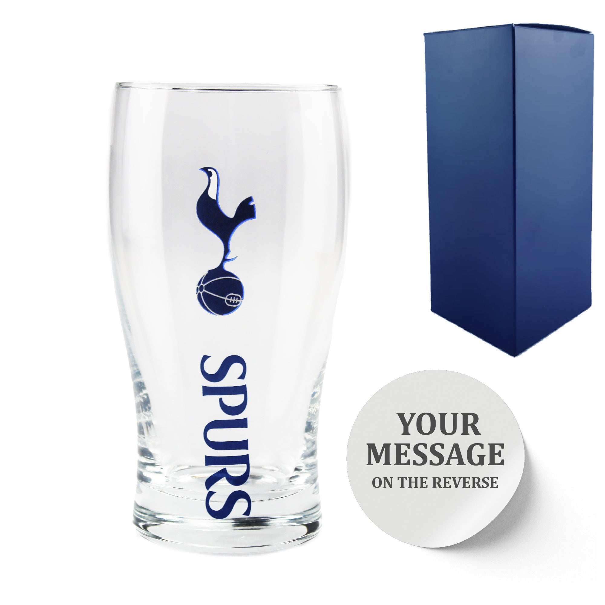 personalised Spurs pint glass