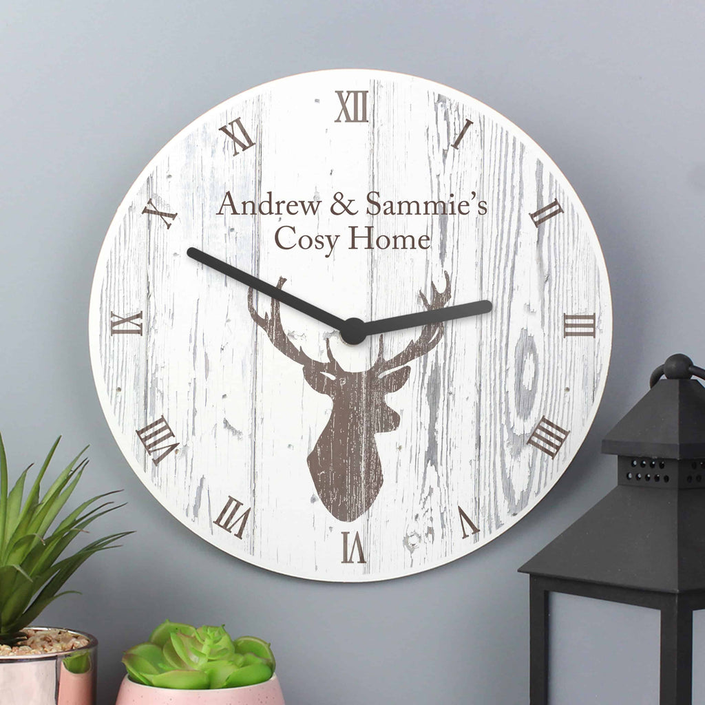 personalised stag clock