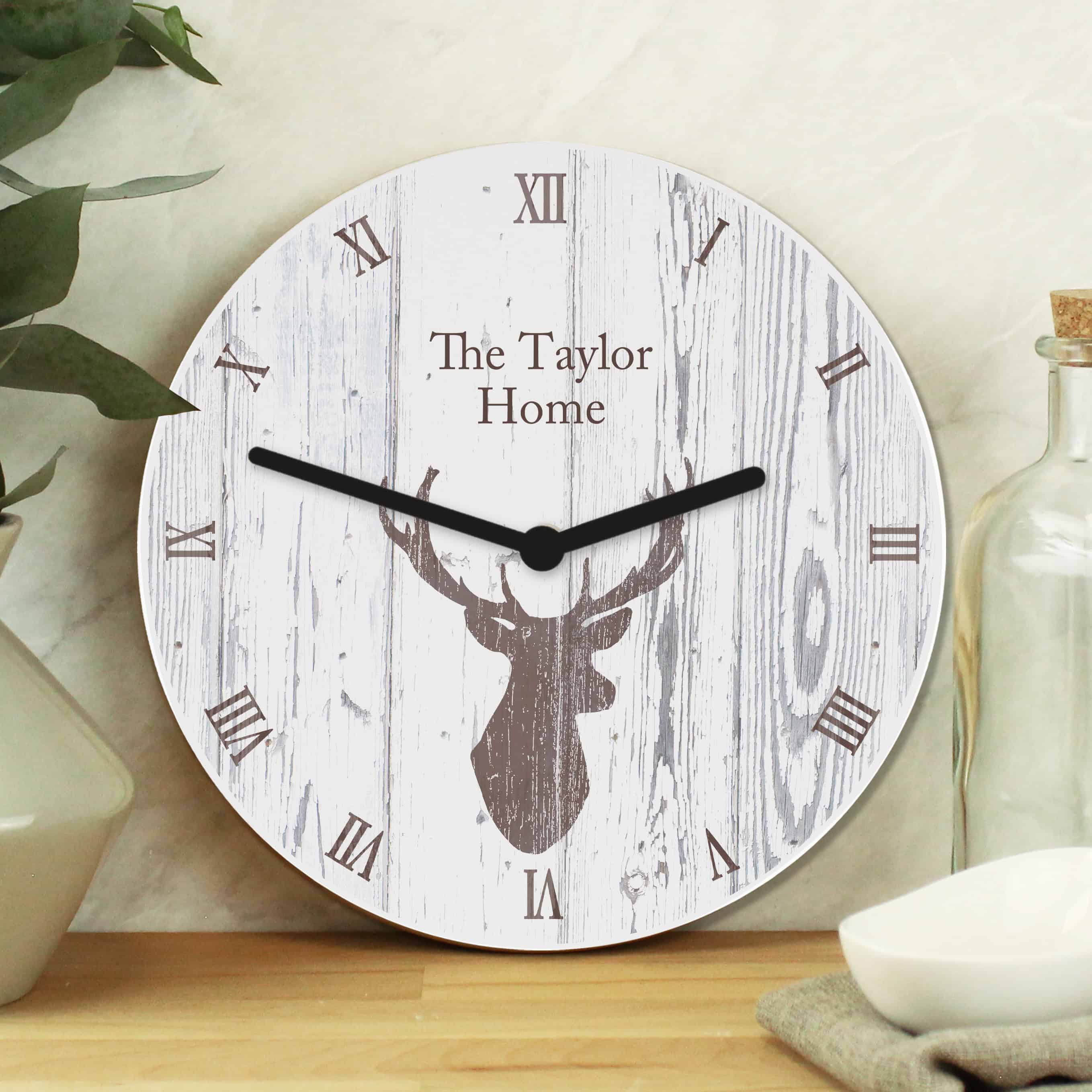 personalised stag clock