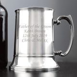 personalised stainless steel tankard engraved with any message over 4 lines