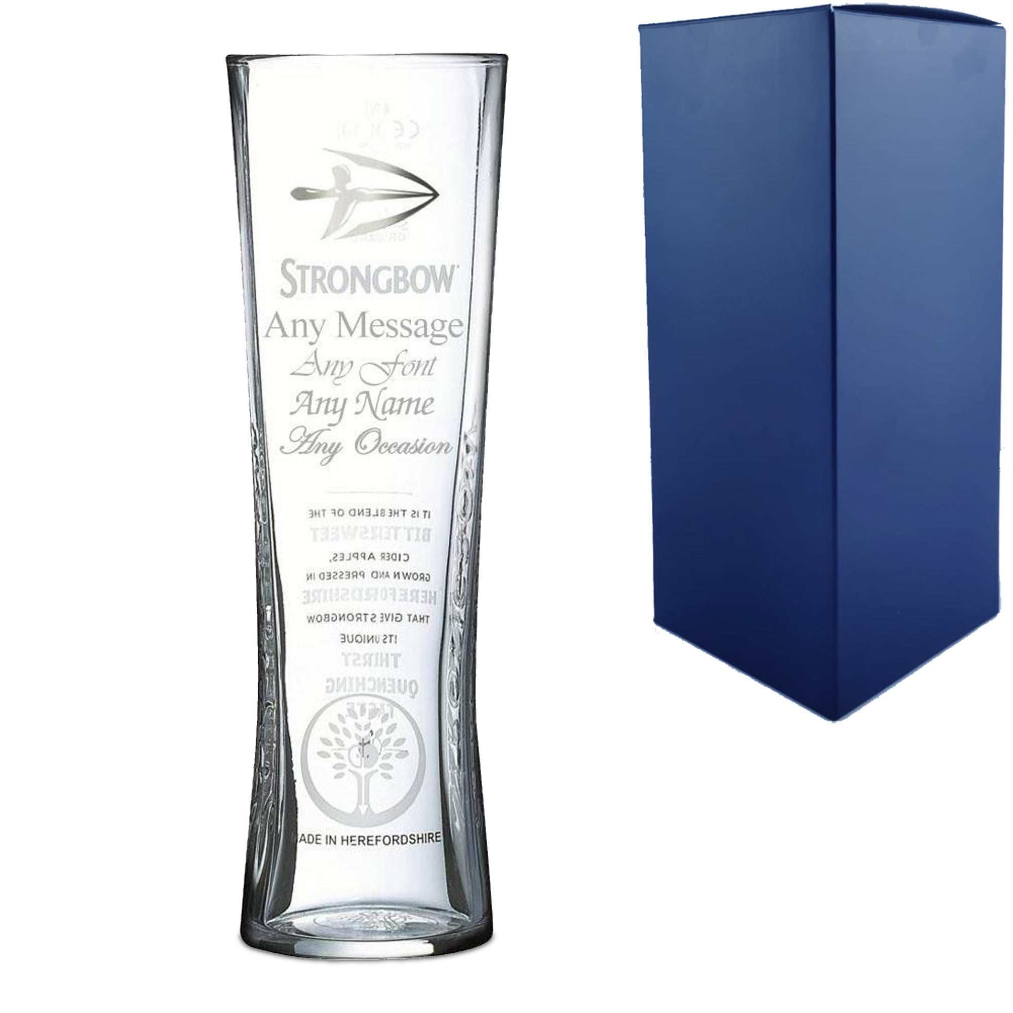 personalised strongbow glass