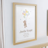 personalised teddy poster