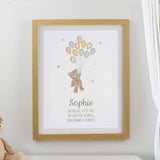 personalised teddy poster