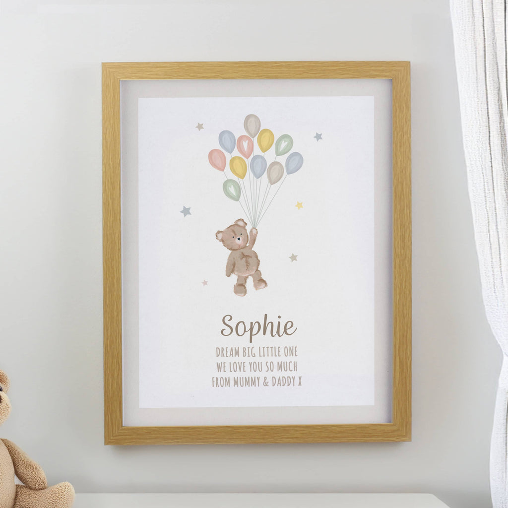 personalised teddy poster