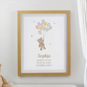 personalised teddy poster