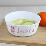 personalised toadstool fairy plastic bowl with any name personalised on it