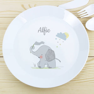 Personalised Elephant Plastic Plate