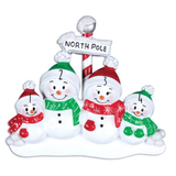 personalised snowman family table topper