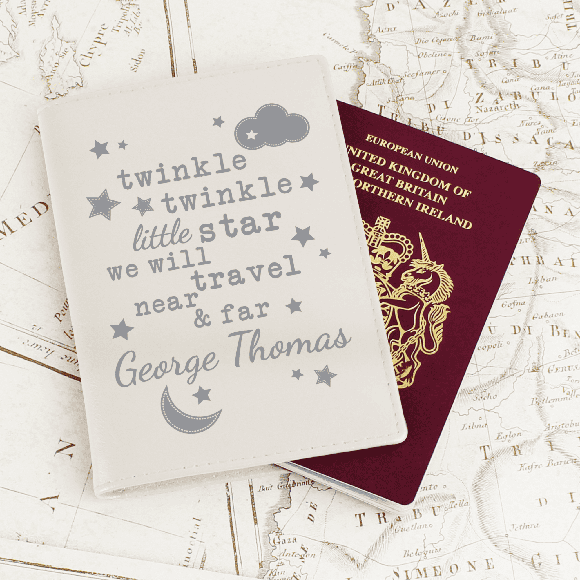 personalised twinkle twinkle baby passport cover