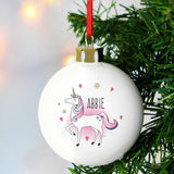 Personalised Unicorn Bauble | Unicorn Christmas Decoration