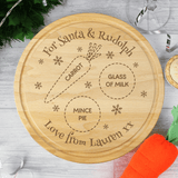 Custom wooden Christmas Eve treat tray for kids