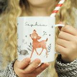 personalised woodland animal breakfast set each piece personalised with the child's name