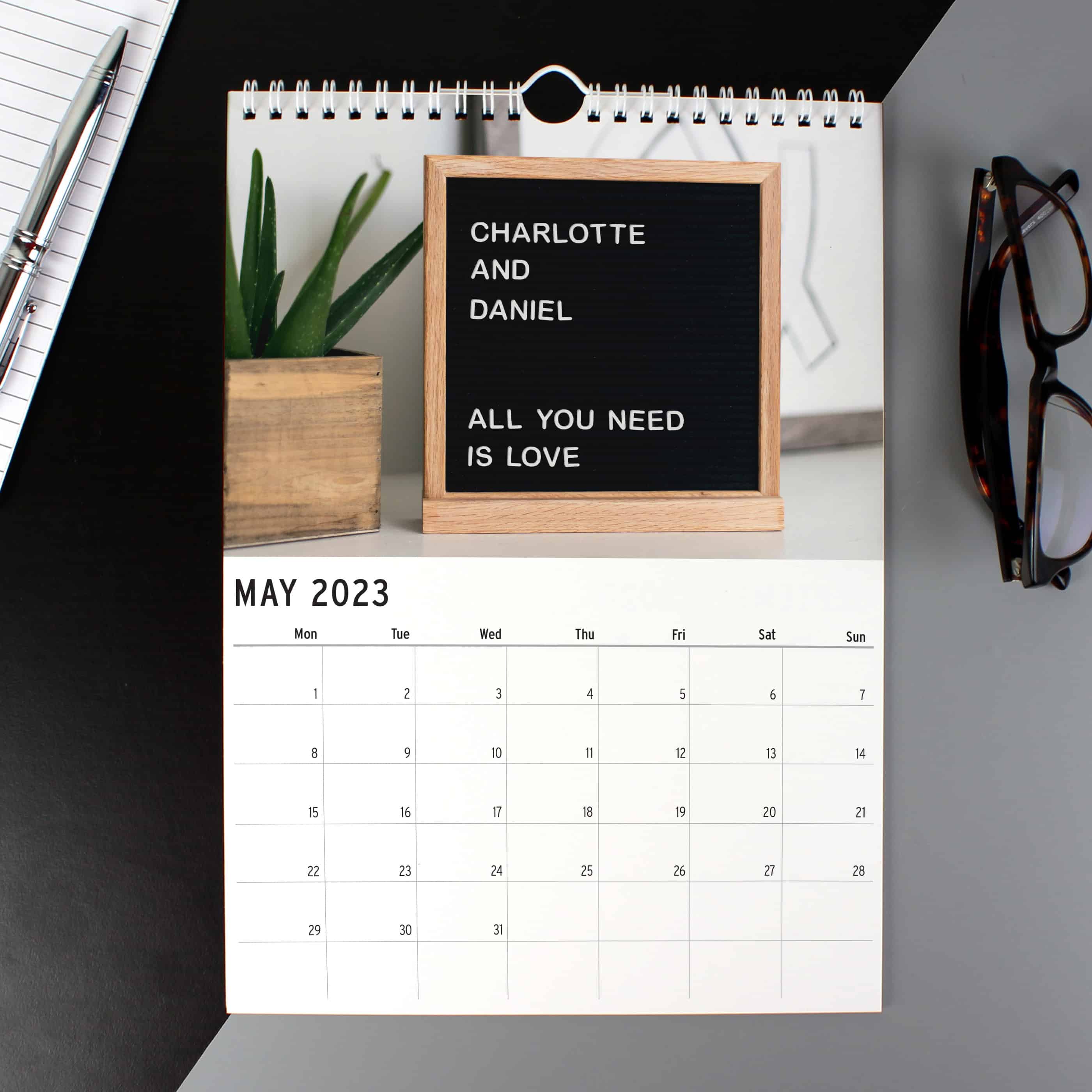 Personalised A4 Couple You And Me Calendar
