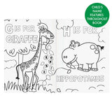 Personalised Zoo Colouring Book – Custom Name on Every Page | 28 Pages of Wild Animal Fun for Kids
