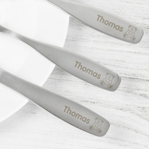 3 piece Teddy Cutlery Set - CalEli Gifts