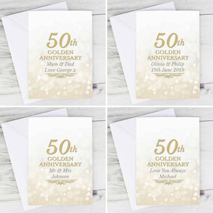 personalised 50th wedding anniversary card