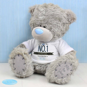 me to you no1 teddy bear. this bear can have a name or role and message personalised on the white t-shirt making it a great gift for any occasion - baby shower gift, valentine's day keepsake, mother's day, father's day present etc